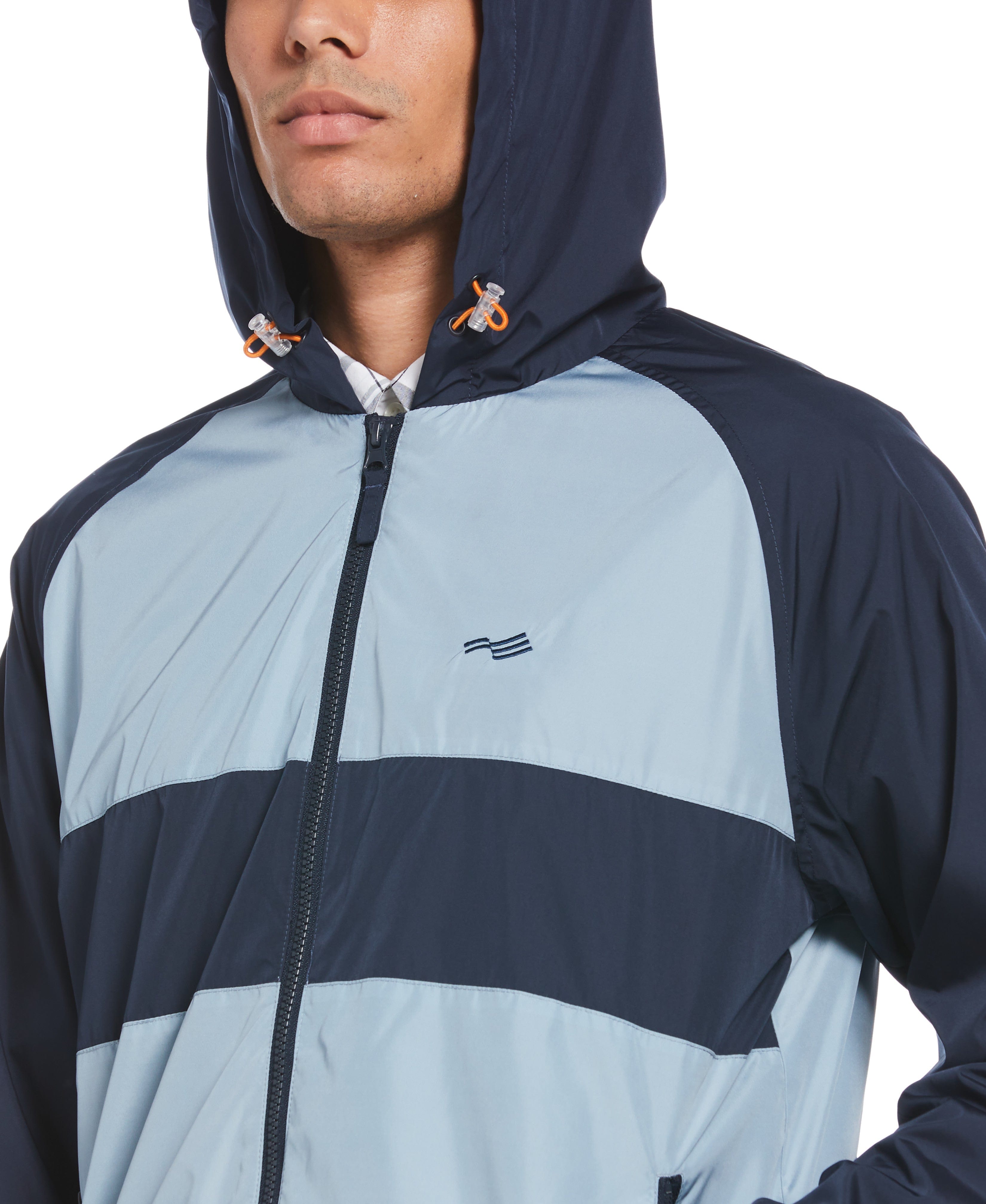 Colorblock Hooded Windbreaker – Perry Ellis
